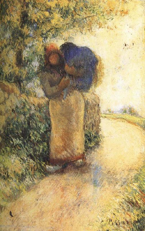 Camille Pissarro Back hay farmer France oil painting art